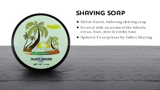 Talbot Shaving v3 Shaving Soap, Island in the Sun by Maol Grooming